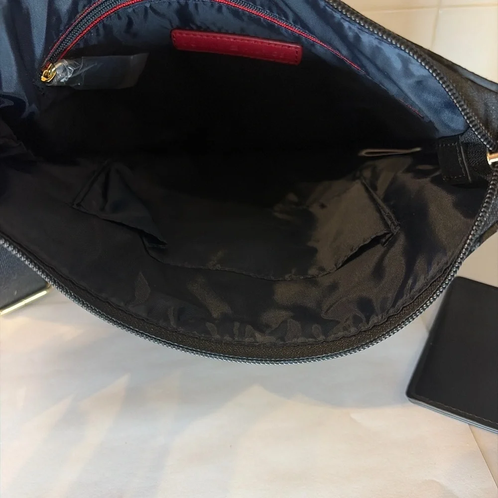 Tommy Hilfiger Black Logo Jacquard Crossbody Bag